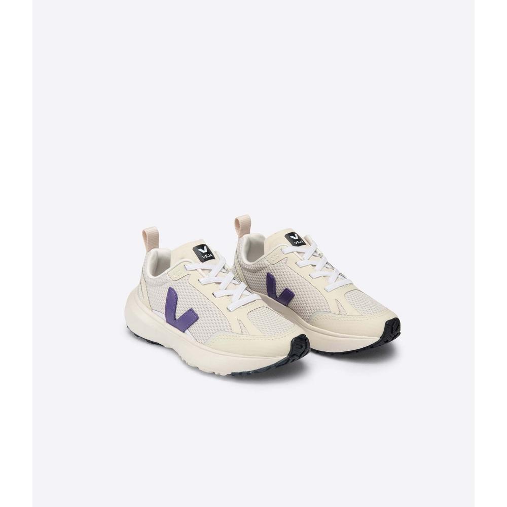 Veja CANARY ELASTIC LACE Sko Barn Beige/Purple | NO 769BEX